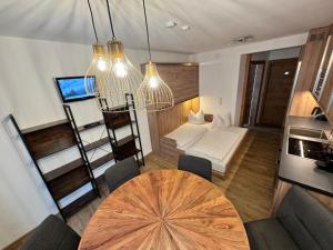 Letto o letti in una camera di Pension Ahorn