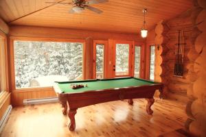 Τραπέζι μπιλιάρδου στο Blue Moose Private pool spa sauna lake access