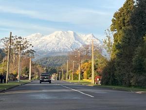 Landskap semula jadi dekat dengan chalet