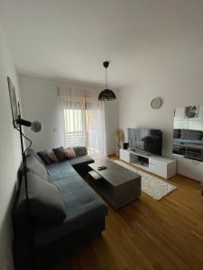 Una sala de estar con un sofá y un televisor de pantalla plana. en Casa mia, en Zlatibor