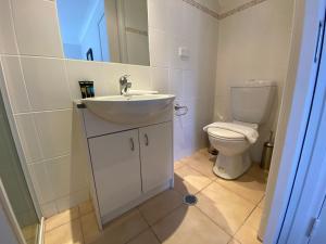 a bathroom with a sink and a toilet at Three Bears 3 - Thredbo in Thredbo +11 photos