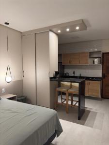 Η κουζίνα ή μικρή κουζίνα στο Flat em Alter do Chão