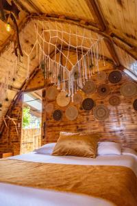 Postel nebo postele na pokoji v ubytování Glamping CAVE