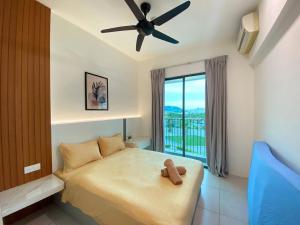 Postel nebo postele na pokoji v ubytování JOVIAL Modern Cozy Homestay `Meritus Perai + 272 fotografií