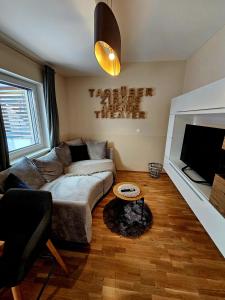 Posezení v ubytování Apartment Leibnitz im Zentrum nahe am Bahnhof und der Südsteirischen Weinstrasse
