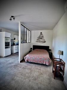 Η κουζίνα ή μικρή κουζίνα στο Lodging Au Milieu des Vignes & des Étoiles