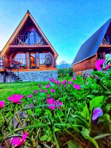 Zahrada ubytování Panorama cottages in Sno