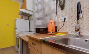 Kuchyň nebo kuchyňský kout v ubytování Apartments Duro