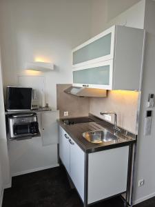 Η κουζίνα ή μικρή κουζίνα στο Galerie Apartment Leon +8 φωτογραφίες