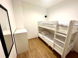 Postel nebo postele na pokoji v ubytování BergSeeLiebe