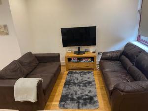 Posezení v ubytování Modern apartment 4 mins from Gatwick + 2 fotografie