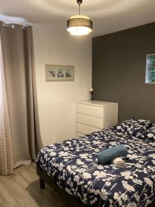 Postel nebo postele na pokoji v ubytování Logement entier - 2 Chambres - Parking privé - 15 min Lyon et Aéroport