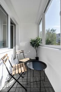 Balkón nebo terasa v ubytování GoldenHugo rooms