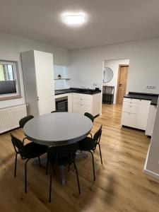 Kuchyň nebo kuchyňský kout v ubytování Ferienhaus unterm Kohnstein