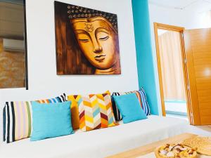Posteľ alebo postele v izbe v ubytovaní Apartamento El Dorado cerca del mar