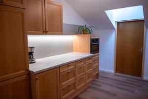 Kuchyň nebo kuchyňský kout v ubytování Ferienwohnung Miriam