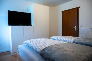 Postel nebo postele na pokoji v ubytování Ferienwohnung Miriam