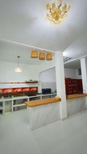 Η κουζίνα ή μικρή κουζίνα στο Hotel Betania