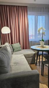 Posezení v ubytování Blue Apartment