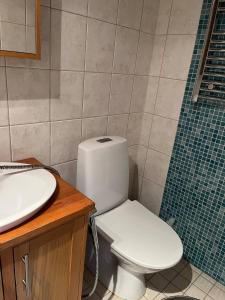 Koupelna v ubytování Guest suite Sandviken