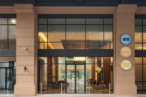 a view of the west entrance of a building at Mossaz Leisure Suites Kuala Lumpur in Kuala Lumpur