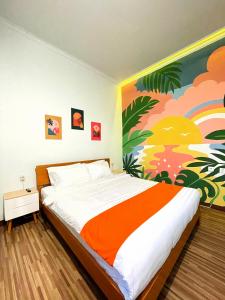 Postel nebo postele na pokoji v ubytování ROOM Ijen Hostel
