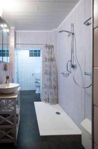 Koupelna v ubytování Ferienwohnung Friedel und Käthe