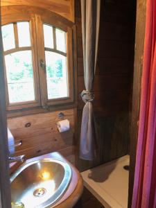 a bathroom with a sink and a toilet at Domaine La Roche Bellin in Descartes +54 photos