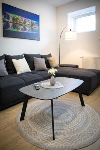 Χώρος καθιστικού στο HANNIBAL - Design Apartment Amaryllis 3, VW Nähe, Parkplatz, Küche, HighSpeed-WLAN, Fitness, Solarium