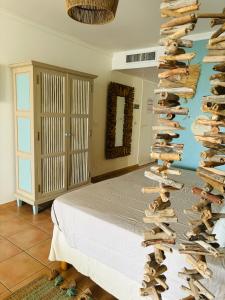 Postel nebo postele na pokoji v ubytování Appartement Bleu de Sable VUE MER résidence de vacances