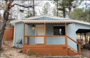 Bygningen som feriehuset ligger i