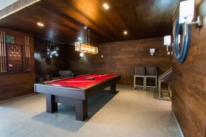 a billiard room with a pool table in it at ParkLife Santa Fe in Mexico City