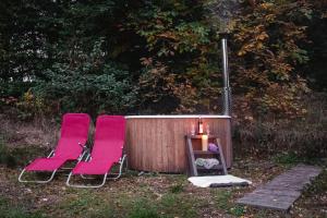 Zahrada ubytování ENJOY COZY NEST View Hills Garden Forest Sauna Hottub