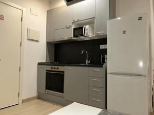 Kuchyň nebo kuchyňský kout v ubytování Apartahotel Baldiri