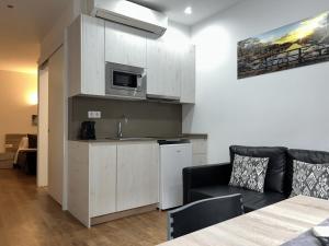 Kuchyň nebo kuchyňský kout v ubytování Apartahotel Baldiri