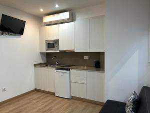 Kuchyň nebo kuchyňský kout v ubytování Apartahotel Baldiri
