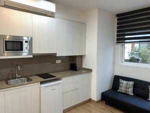 Kuchyň nebo kuchyňský kout v ubytování Apartahotel Baldiri