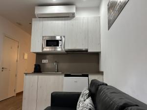 Kuchyň nebo kuchyňský kout v ubytování Apartahotel Baldiri