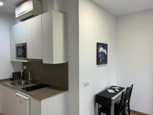 Kuchyň nebo kuchyňský kout v ubytování Apartahotel Baldiri