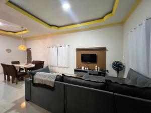 Χώρος καθιστικού στο Casa por temporada