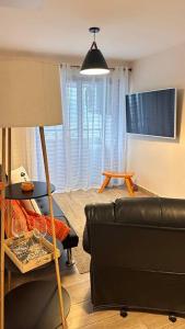 TV a/nebo společenská místnost v ubytování Distrito Artemisa Loft Apartments
