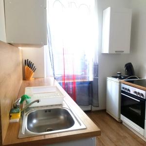 Kuchyň nebo kuchyňský kout v ubytování Ferienwohnung Stainach