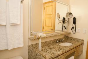 a bathroom with a sink and a mirror at Hotel Regina Rio de Janeiro in Rio de Janeiro