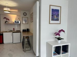 Køkken eller tekøkken på Disneyland 2km - New construction Deluxe Apartment for 2-4 persons