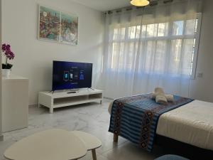 Et tv og/eller underholdning på Disneyland 2km - New construction Deluxe Apartment for 2-4 persons