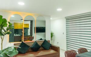 Piso en el Quindío, apartamento de lujo的电视和/或娱乐中心