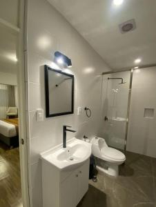 Koupelna v ubytování Hotel Rumi