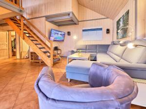 Χώρος καθιστικού στο Ferienhaus mit eigener Liegewiese