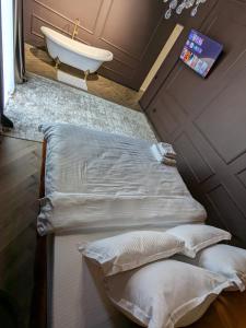 Ένα ή περισσότερα κρεβάτια σε δωμάτιο στο Park Gate apartment