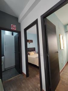 Łóżko lub łóżka w pokoju w obiekcie Apartment la paz